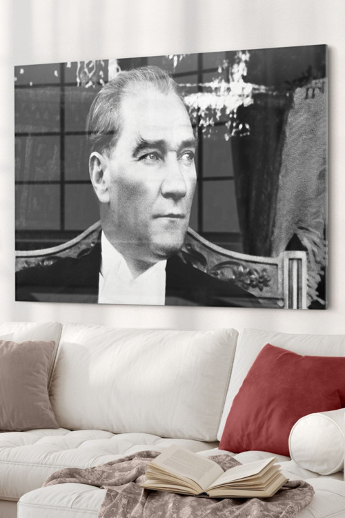 Atatürk | Atatürk Temalı Cam Tablo | Hediyelik, Dekoratif, Ofis, Mutfak