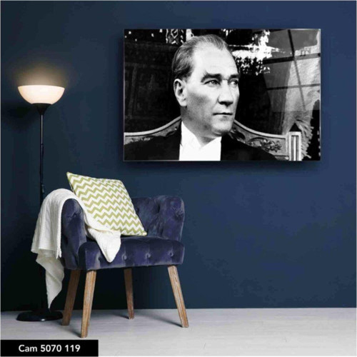 Cam Tablo | Atatürk Tablo | Uv Baskı | Temperli | | Hediyelik, Dekoratif, Ofis, Mutfak