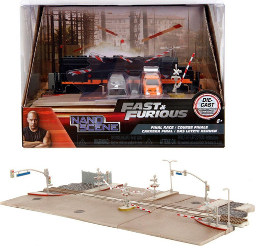 Fast & Furious Final Yarışı Tren Sahnesi Dioraması 1.65'' Die-Cast