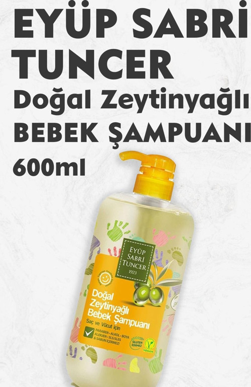 Doğal Zeytinyağlı Bebek Şampuanı 600 ml