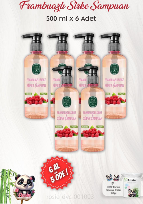 Frambuazlı Sirke & Süper Şampuan 500 ml ve ROSIE