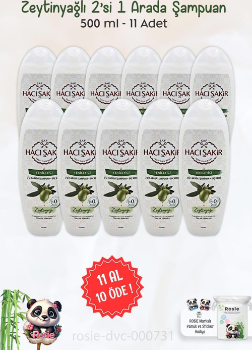 Zeytinyağlı 2si 1 Arada Şampuan Yenileyici 500 ml ve ROSIE