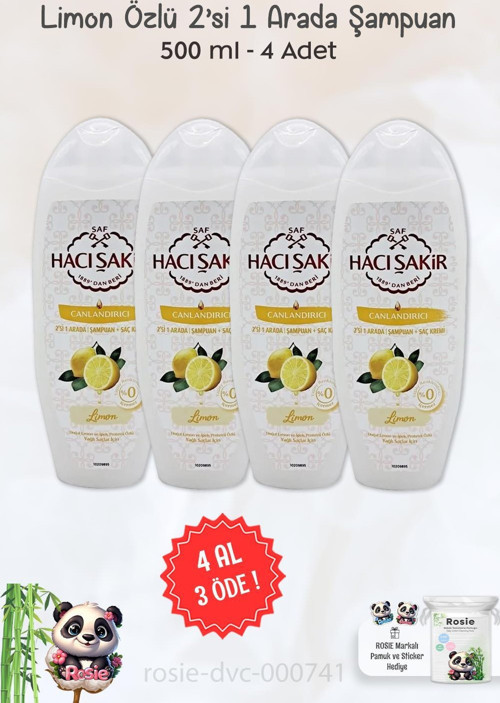 Limon 2si 1 Arada Şampuan Canlandırıcı 500 ml ve ROSIE