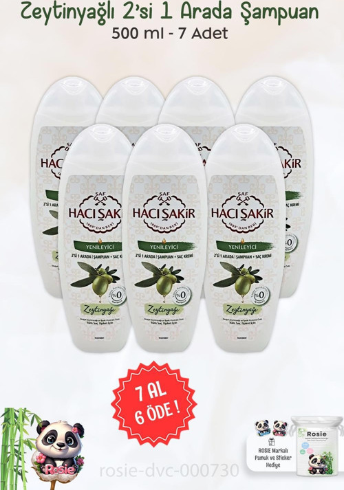 Zeytinyağlı 2si 1 Arada Şampuan Yenileyici 500 ml ve ROSIE