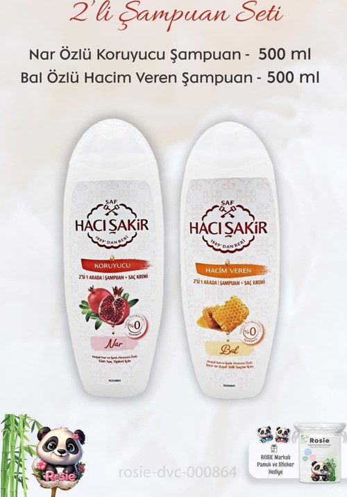 Nar 2si 1 Arada Şampuan 500 ml, Ballı Şampuan 500 ml ve ROSIE