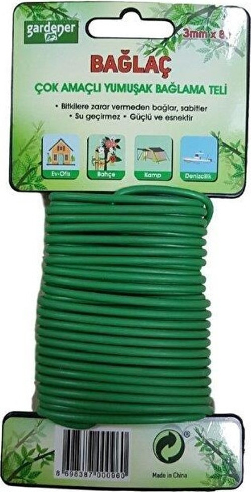 Gardener 3010 Çok Amaçlı Yumuşak Bağlama Teli 3Mmx8Mt