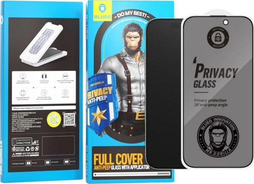 iPhone 16 & iPhone 15 Uyumlu Hayalet Anti-Peep Privacy Glass Aplikatörlü Cam Ekran Koruyucu