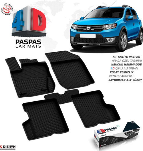 Dacia Sandero 2 4D Havuzlu Paspas 2013-2020 A+Kalite