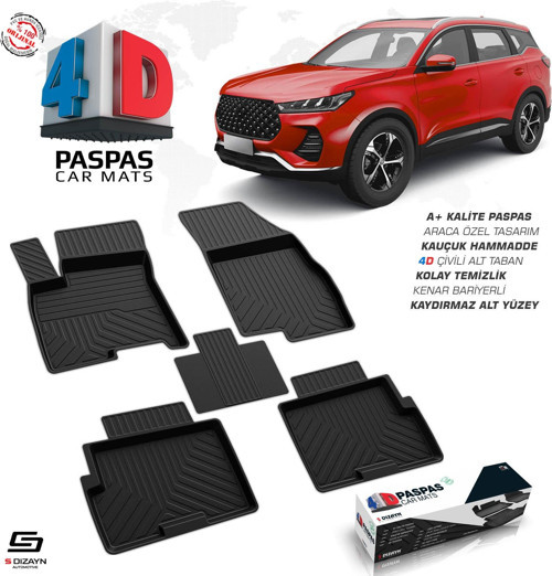 Chery Tiggo 7 Pro 4D Havuzlu Paspas 2022 Üzeri A+Kalite