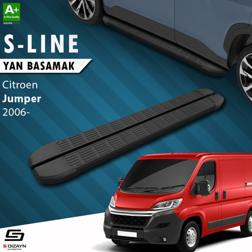 Citroen Jumper 3 Kısa Şase S-Line Siyah Yan Basamak 203 Cm 2006 Üzeri