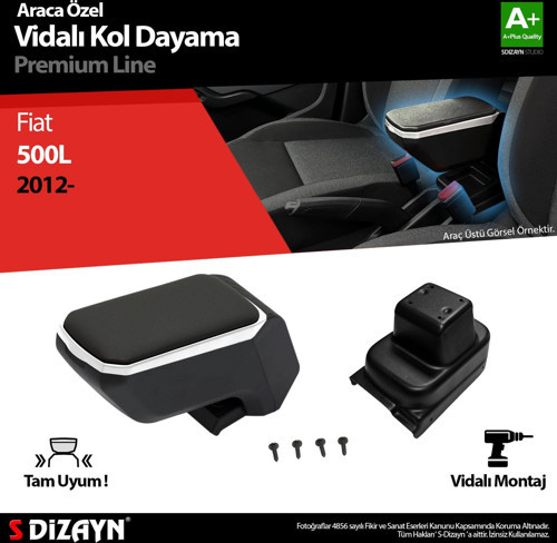Fiat 500L Kol Dayama Kolçak ABS Vidalı Gri 2012 Üzeri A+Kalite