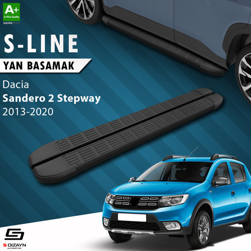 Dacia Sandero 2 Stepway S-Line Siyah Yan Basamak 173 Cm 2013-2020