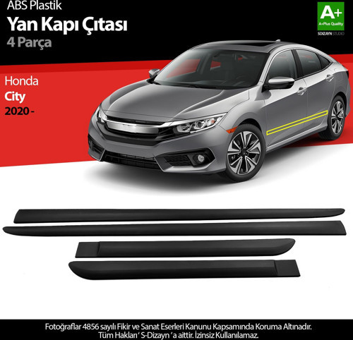 Honda City ABS Plastik Yan Kapı Koruma Çıtası 2020 Üzeri A+ Kalite
