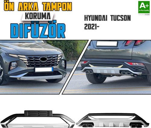 Hyundai Tucson Ön ve Arka Tampon Koruma Difüzör Seti 2021-2024 A+ Kalite