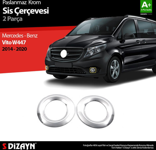 Mercedes Vito W447 Krom Sis Farı Çerçevesi 2 Prç. 2014-2020