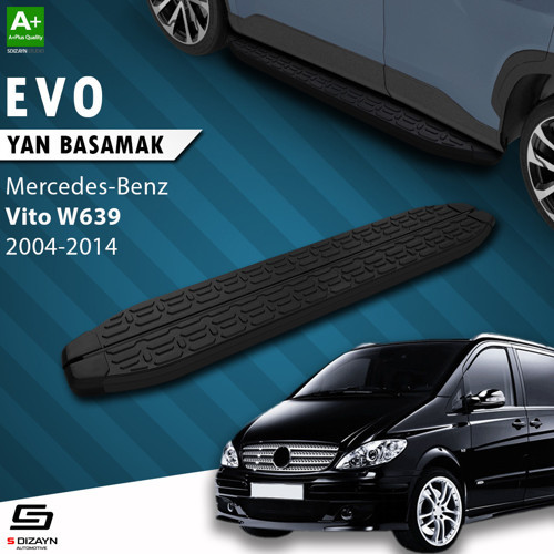 Mercedes Vito W639 Kısa Şase Evo Siyah Yan Basamak 233 Cm 2004-2014