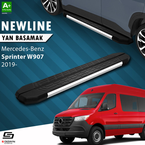 Mercedes Sprinter W907 Orta Şase NewLine Krom Yan Basamak 273 cm 2019 Üzeri