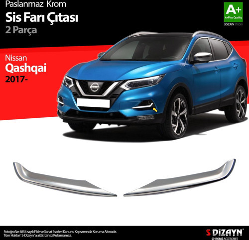 Nissan Qashqai Krom Sis Farı Çıtası 2 Prç 2017-2021