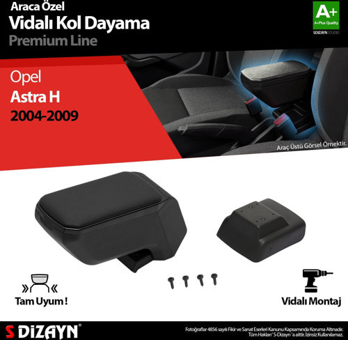 Opel Astra H ABS Vidalı Kol Dayama Kolçak Siyah 2004-2009 A+Kalite