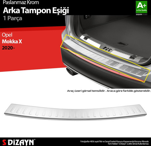 Opel Mokka X Krom Arka Tampon Eşiği 2020 Üzeri