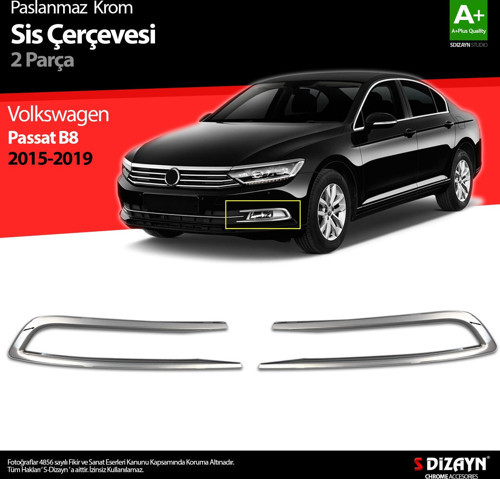 VW Passat B8 Krom Sis Farı Çerçevesi 2 Parça 2015-2019