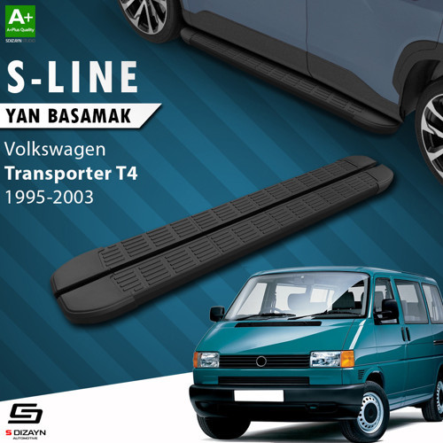 VW Transporter T4 Kısa Şase S-Line Siyah Yan Basamak 213 Cm 1995-2003