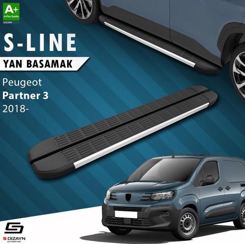 Peugeot Partner 3 Uzun Şase S-Line Aluminyum Yan Basamak 213 Cm 2018 Üzeri