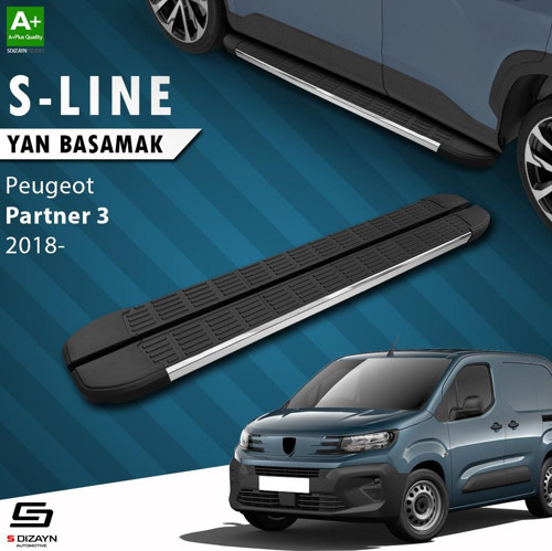 Peugeot Partner 3 Uzun Şase S-Line Krom Yan Basamak 213 Cm 2018 Üzeri