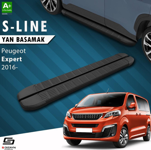 Peugeot Expert 3 Uzun Şase S-Line Siyah Yan Basamak 243 Cm 2016 Üzeri