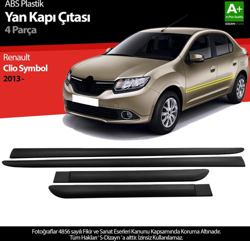 Renault Clio Symbol ABS Plastik Yan Kapı Koruma Çıtası 2013 Üzeri A+ Kalite