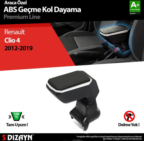 Renault Clio 4 Kol Dayama Kolçak Geçmeli ABS Gri 2012-2019 A+Kalite