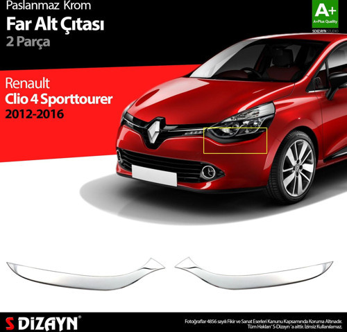 Renault Clio 4 Sporttourer Krom Far Alt Çıtası 2 Prç. 2012-2016