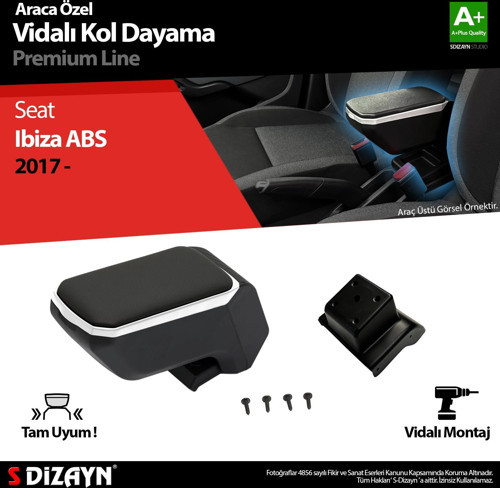 Seat Ibiza ABS Vidalı Kol Dayama Kolçak Gri 2017 Üzeri A+Kalite