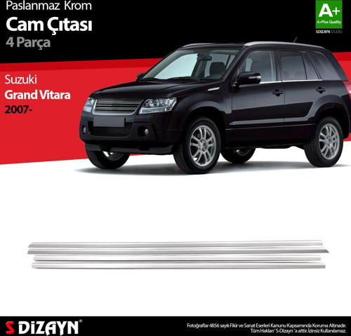 Suzuki Grand Vitara Krom Cam Çıtası 4 Prç. 2007 Üzeri