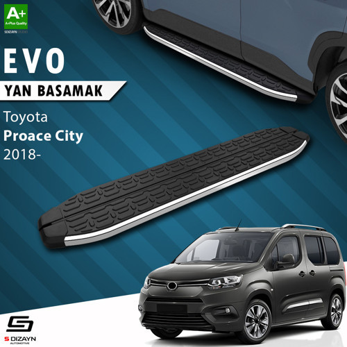 Toyota Proace City Kısa Şase Evo Krom Yan Basamak 203 Cm 2018 Üzeri