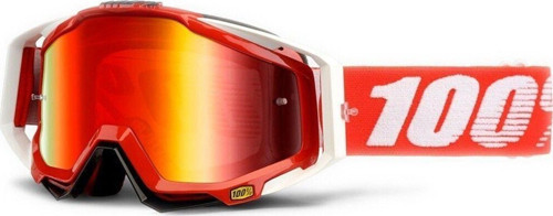 Motosiklet Motocross Gözlük Polikarbonat Lens Profesyonel Mx Atv Enduro Mtb Kross Gözlük Red-White