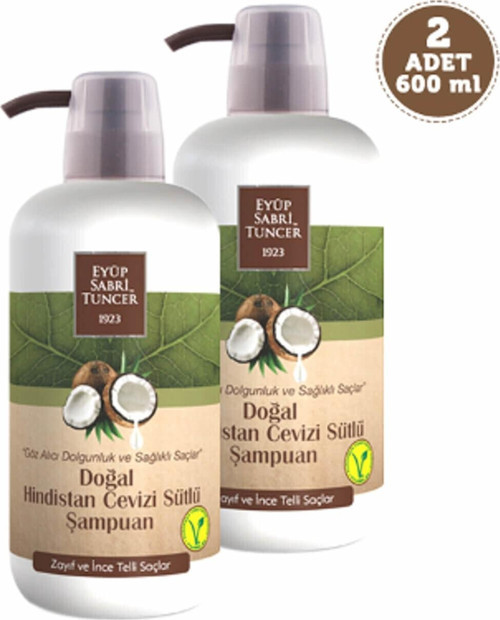 Doğal Hindistan Cevizi Sütlü Şampuan 600 ml x 2