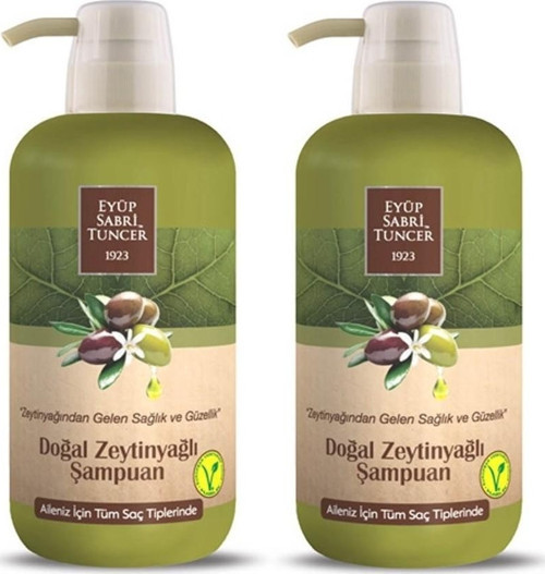 Doğal Zeytinyağlı Şampuan 600 ml Pet Şişe x 2