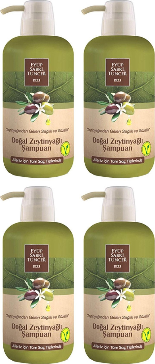 Doğal Zeytinyağlı Şampuan 600 ml x 4