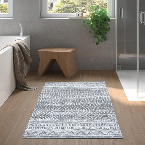 Kaymaz Taban Djt Banyo Halısı Star Pamuk İskandinav F5087