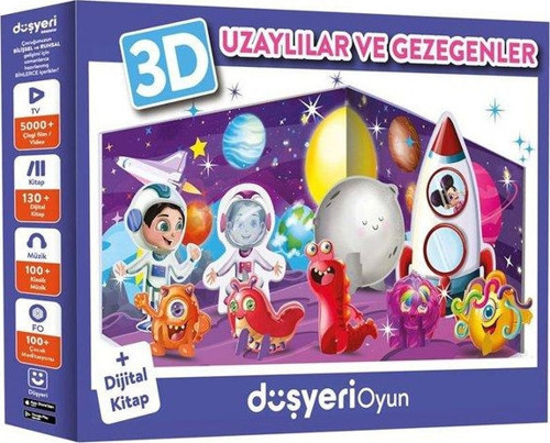3D Figürlü Yapboz Uzaylılar ve Gezegenler