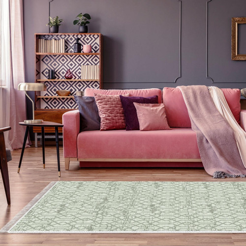 Kaymaz Taban Djt Salon Halısı Trend Saçaklı Modern 757
