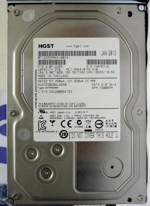 HUA723020ALA640 2TB 7200RPM 64MB 3.5" Sata 6GB/s Hard Disk