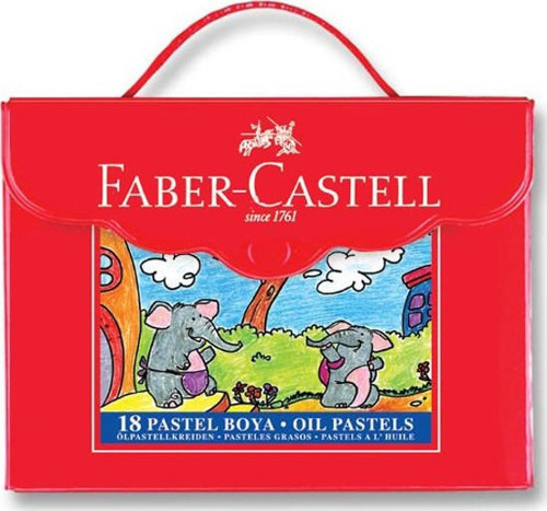 Plastik Çantalı Tutuculu 18 Renk Pastel Boya