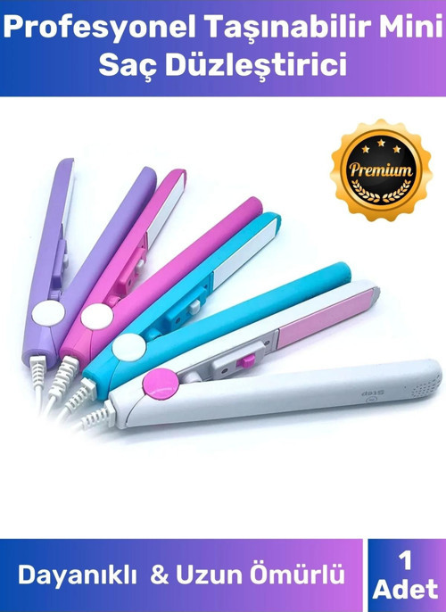 Profesyonel Seramik Uçlu Kablolu Seyahat Taşınabilir 20W Mini Saç Düzleştirici Bukle Yapıcı Makine