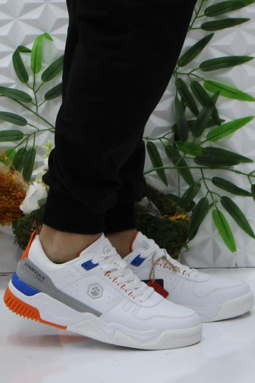 Bavıara Beyaz Turuncu Rahat Ürün Sneaker Erkek Ayakkabı