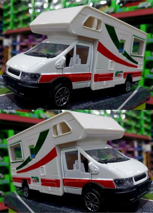 Karavan Metal Gezi Karavan Kırılmaz Çekbırak Kutulu Sıfır Oyuncak Karavan Alloy