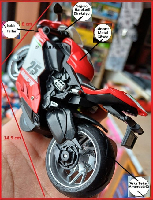 Motor Kawasaki 2R Zx10R Tarzı Motorsiklet Metal Işık Ses Efekt Koleksiyon Model Oyuncak Motosiklet
