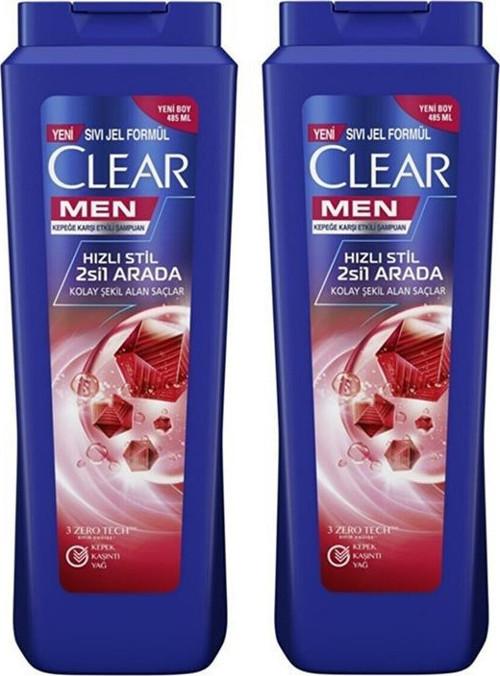 Kepeğe Karşı Etkili Hızlı Stil 2'si 1 Arada Şampuan 485 ml x 2