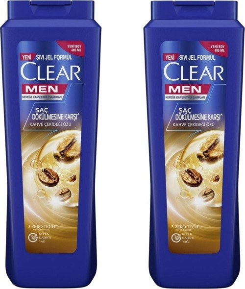 Men Kepeğe Karşı Etkili Şampuan Saç Dökülmesine Karşı Kahve Çekirdeği Özü 485 ml x 2